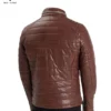 Men's cognac caramel lambskin leather jacket with vintage wash and sporty slim fit – Chic and Clicks