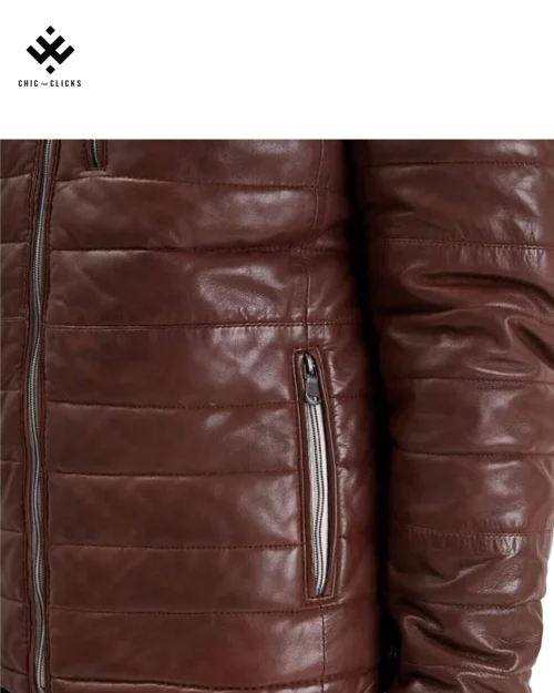 Men's cognac caramel lambskin leather jacket with vintage wash and sporty slim fit – Chic and Clicks