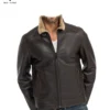 Men’s dual-tone brown and dark beige mouton (sheepskin) shearling leather jacket – Chic and Clicks
