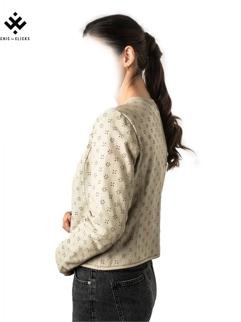 Luna Petal Perforated Leather Bolero | Spring Bloom Edition | Chic and Clicks - Image 3