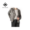 NovaEdge black textile biker jacket for women – asymmetrical zip and modern tailored fit