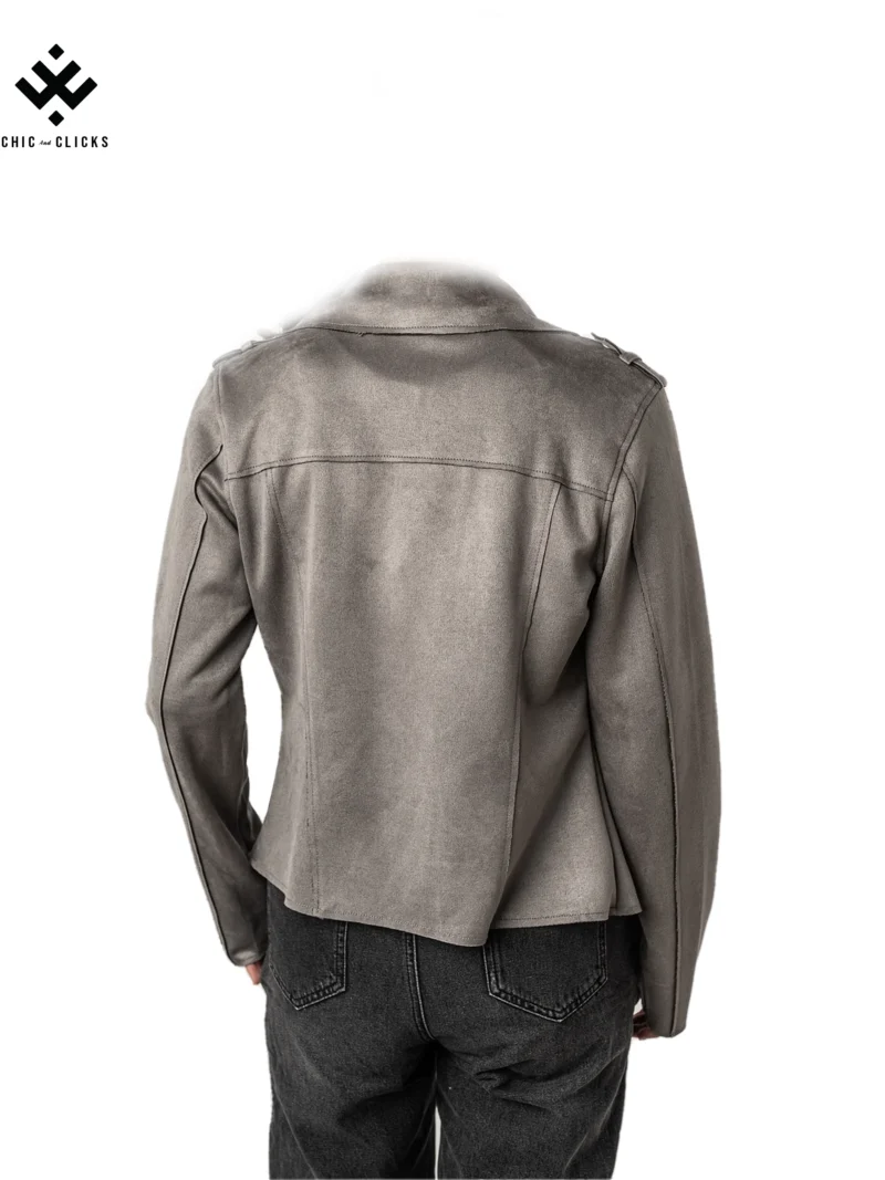 NovaEdge Textile Biker Jacket | Asymmetrical Streetwear Edition | Chic and Clicks - Image 5