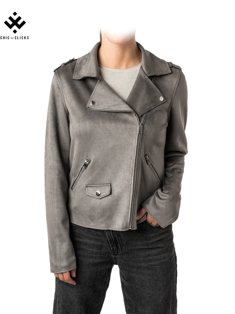 NovaEdge Textile Biker Jacket | Asymmetrical Streetwear Edition | Chic and Clicks - Image 2