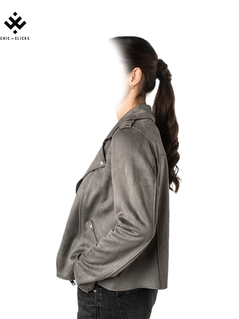 NovaEdge Textile Biker Jacket | Asymmetrical Streetwear Edition | Chic and Clicks - Image 3