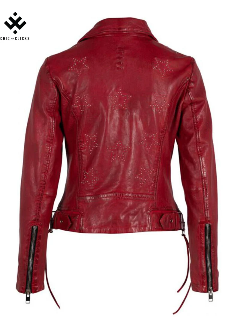 Women biker leather jacket | Winter Collection | Women Leather Jackets - Image 2