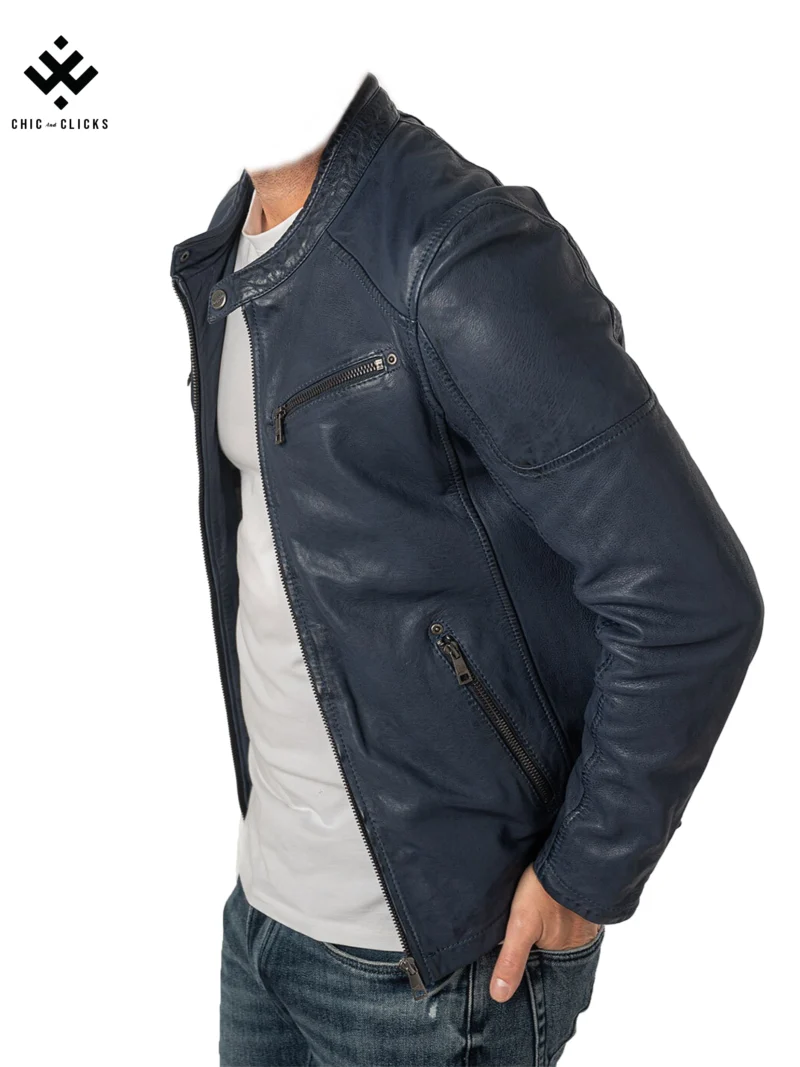 Leather jackets blue