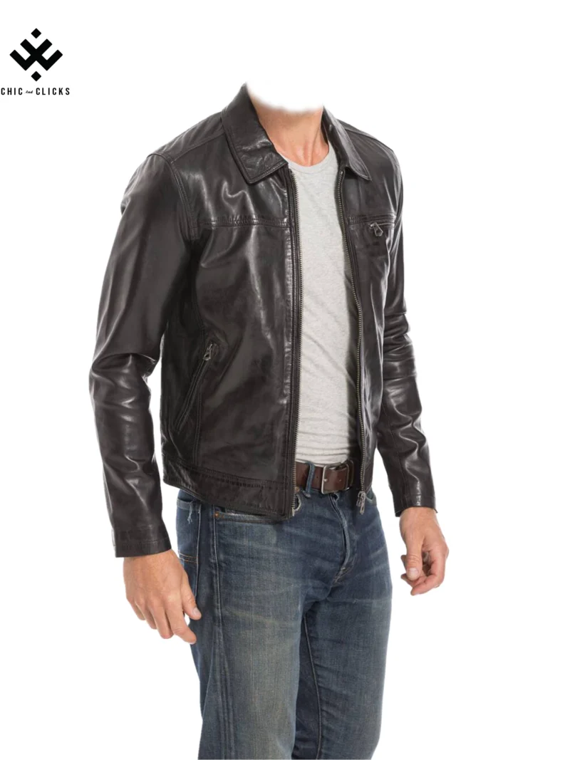 Chic Leather Jet Noir Jacket | Luxe Urban Edition - Image 5