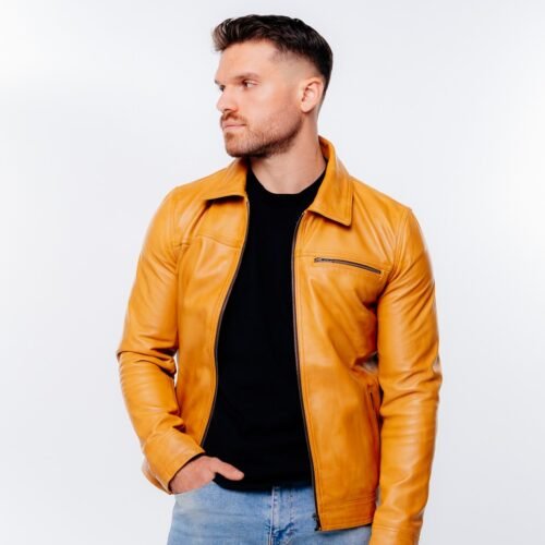 Leather Jacket Caramel Cognac