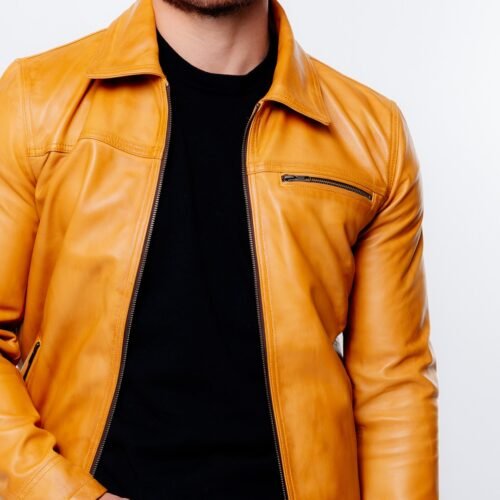 Leather Jacket Caramel Cognac