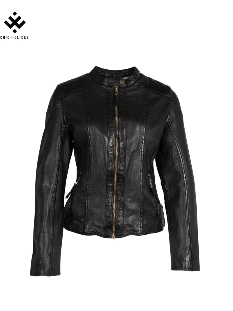 Chic NoirBloom Biker Jacket | Eco Rebel Edition | Chic and Clicks - Image 3