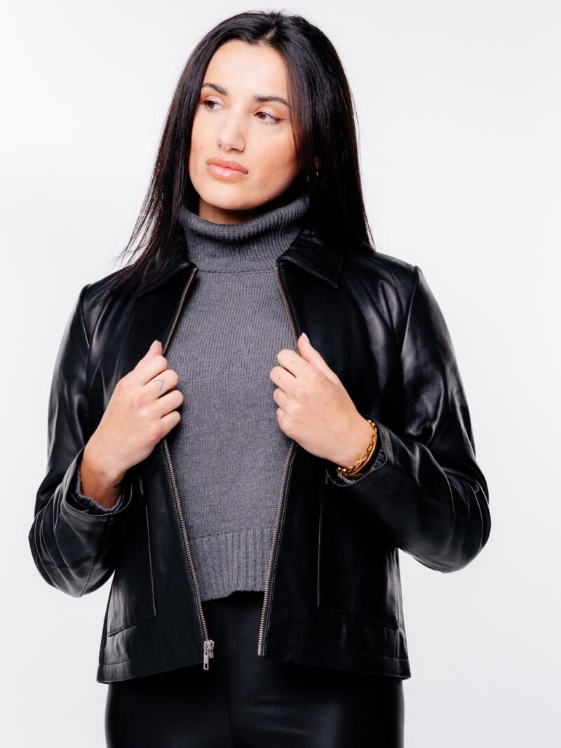 Oakwood Darla Black Leather Jacket - Image 2