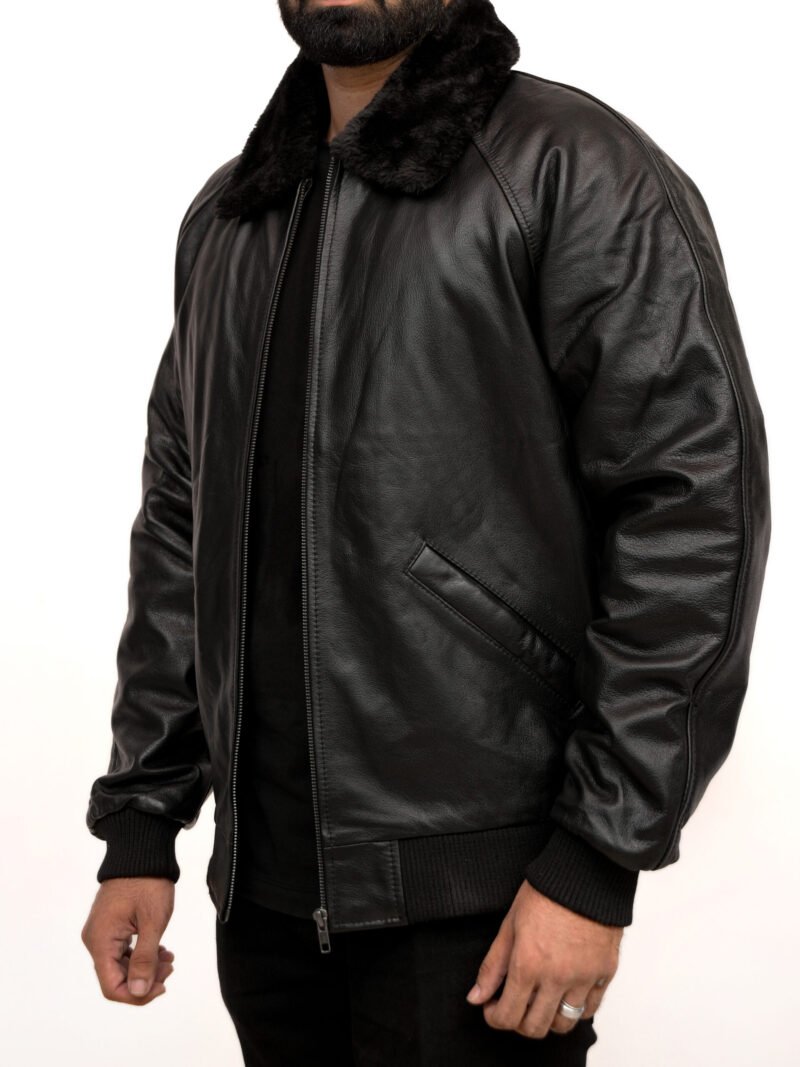 Daytona 73 Men’s Leather Bomber Jacket - Image 2