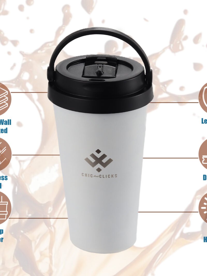 Chic Tumbler 500ml Stainless Steel Coffee Mug - Image 4