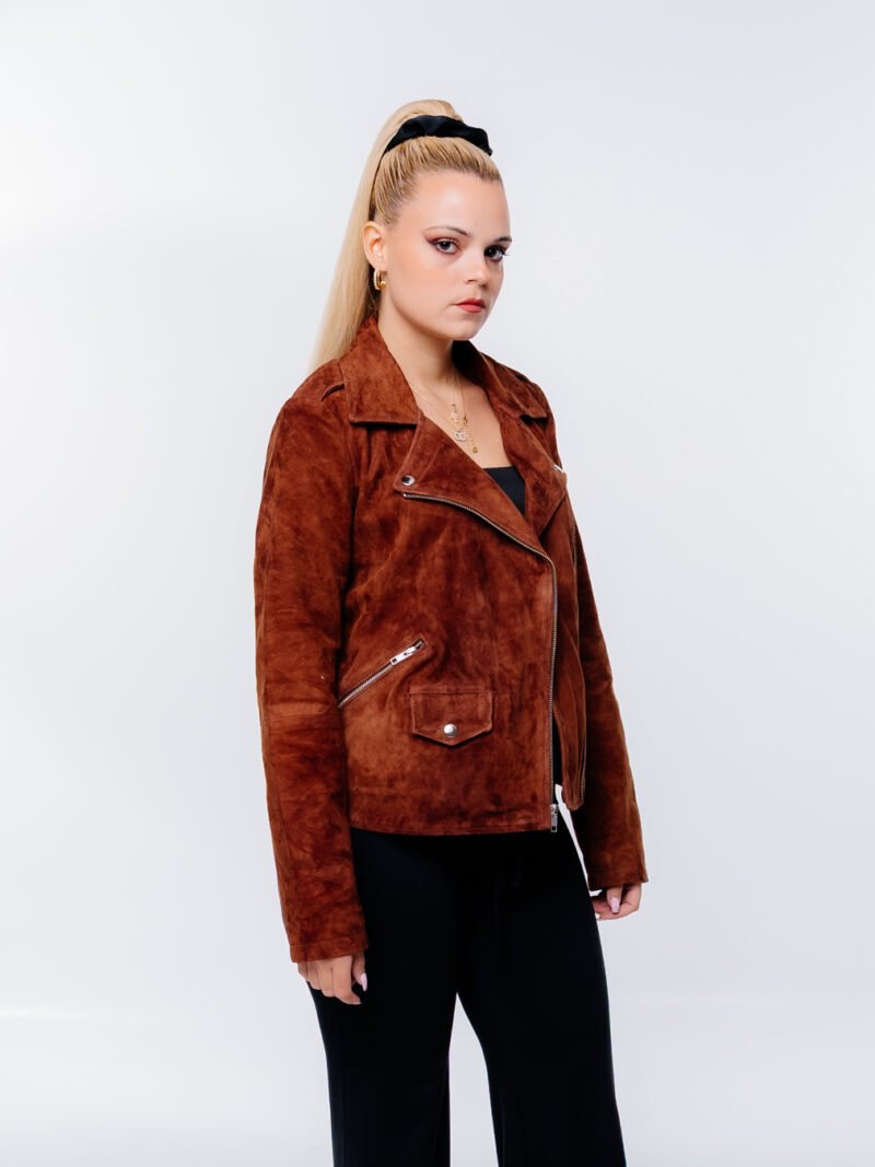 Women's Brown leather jacket | Oversized jacket - Image 6