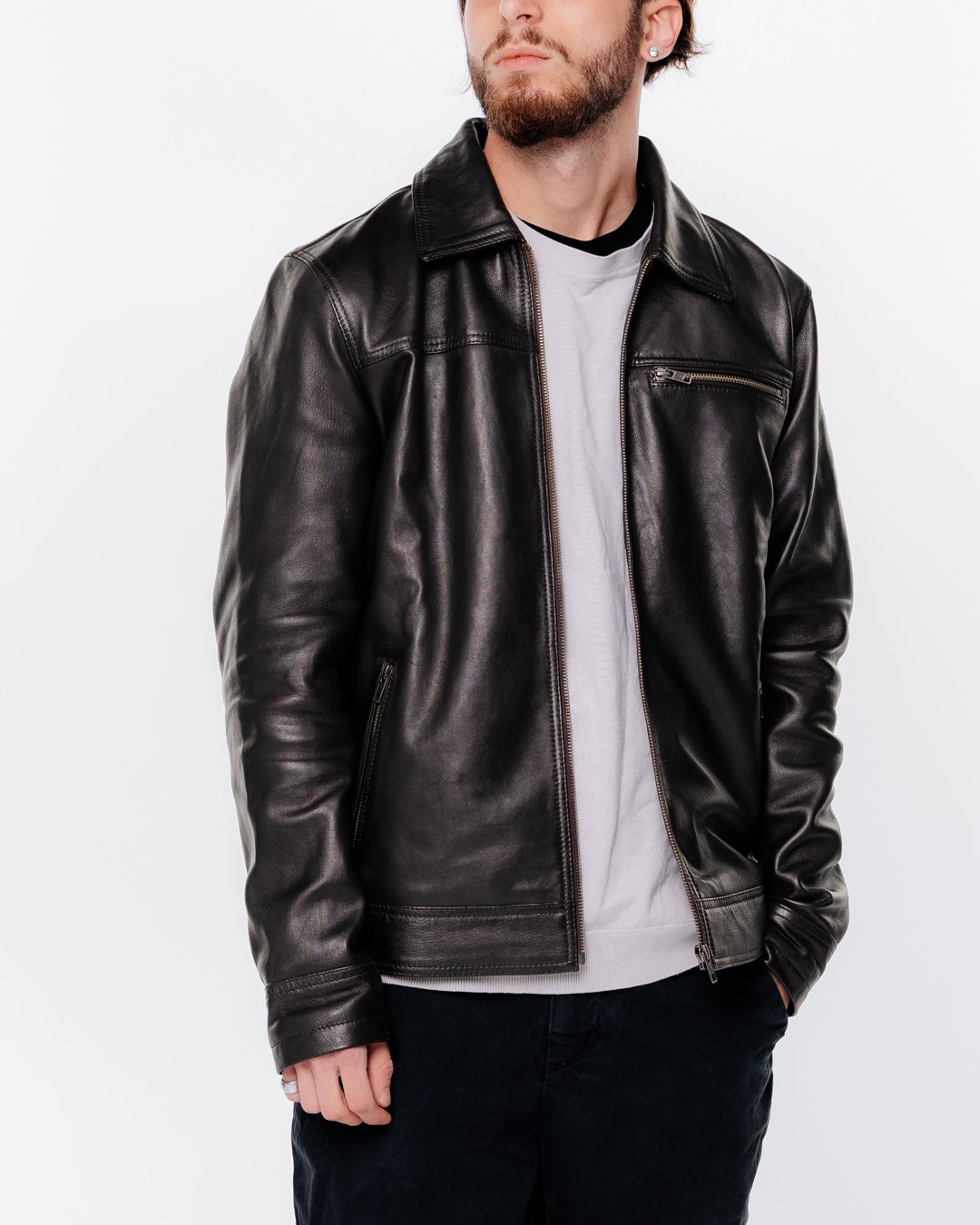 Blacker leather Jacket